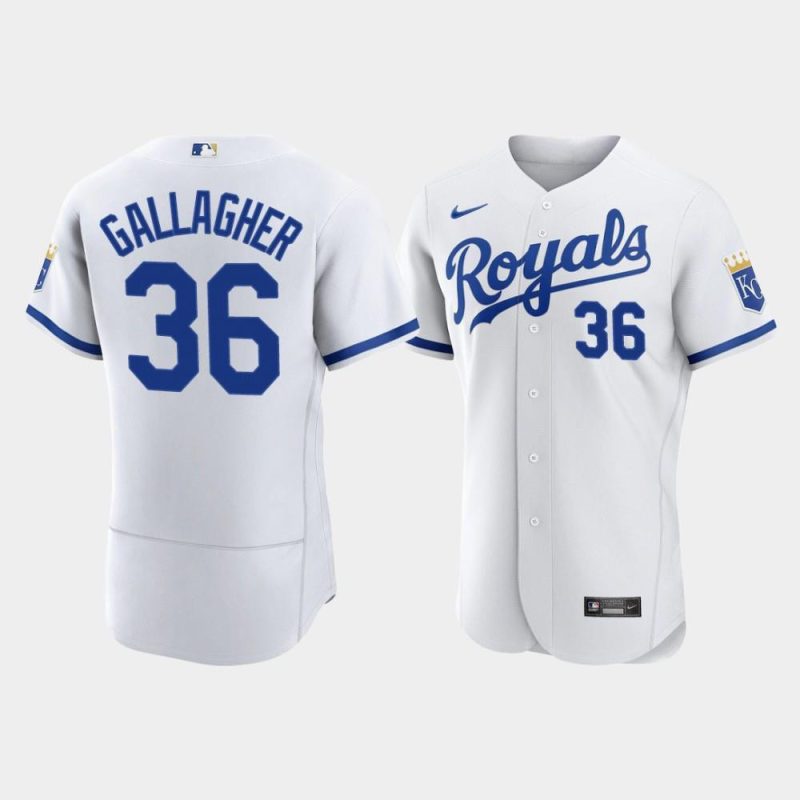 cam gallagher 36 kansas city royals mens 2022 home jersey white jersey