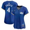 carlos correa 4 minnesota twins 2024 city connect limited women jersey royal