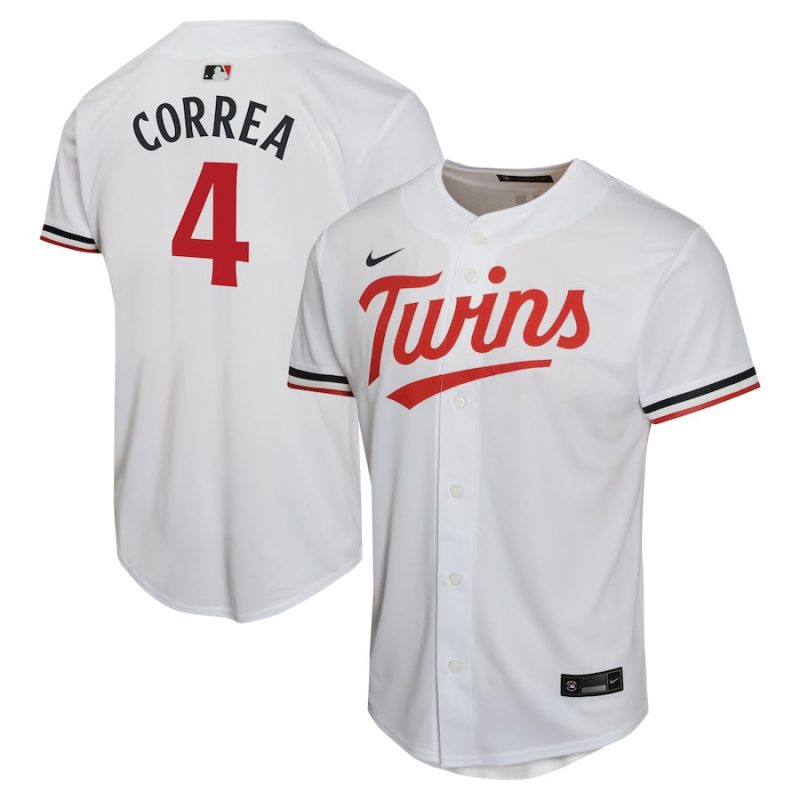 carlos correa 4 minnesota twins home game player youth jersey white