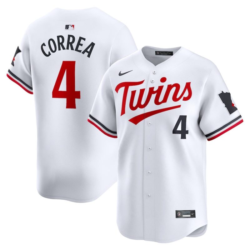 carlos correa 4 minnesota twins home limited player men jersey white