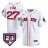 carlton fisk 27 boston red sox 2024 spring training men jersey white