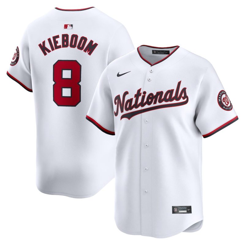 carter kieboom 8 washington nationals home limited men jersey white