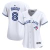 cavan biggio 8 toronto blue jays women home limited player jersey white