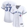 chad green 37 toronto blue jays women home limited player jersey white