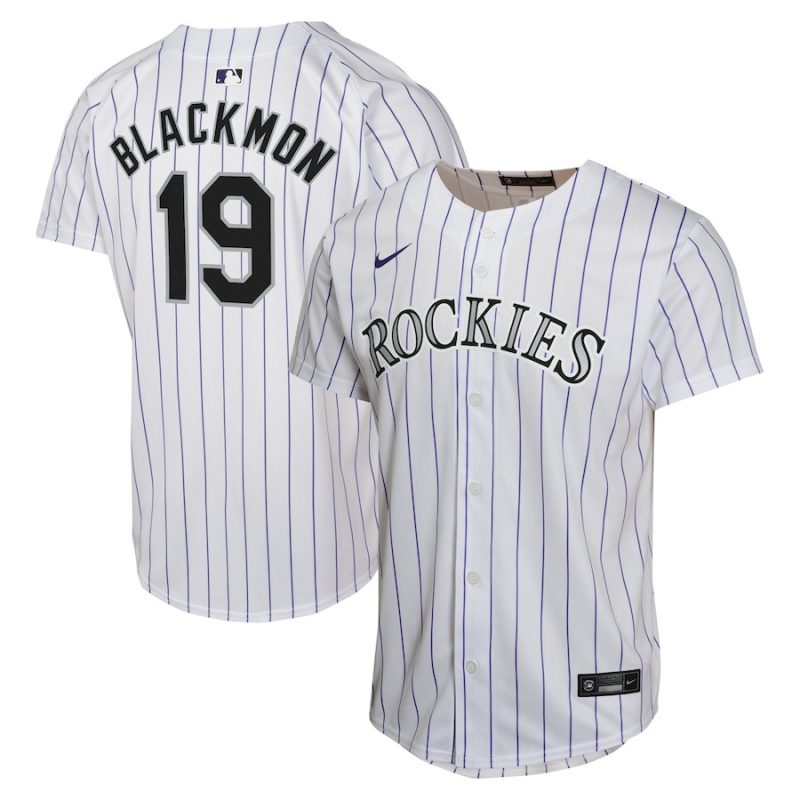 charlie blackmon 19 colorado rockies home game player youth jersey white