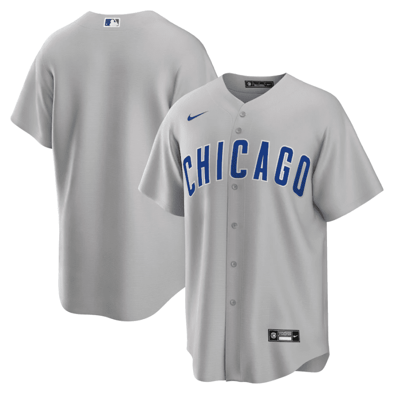 chicago cubs road men jersey gray