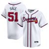 chris sale 51 atlanta braves home limited player men jersey white