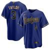 chris taylor 3 los angeles dodgers baseball men jersey cool black royal