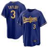 chris taylor 3 los angeles dodgers baseball men jersey cool royal gold