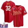 christian okoye 32 kansas city chiefs super bowl lviii baseball men jersey red