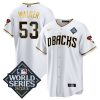 christian walker 53 arizona diamondbacks 2023 world series men jersey white gold