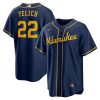 christian yelich 22 milwaukee brewers alternate player men jersey navy