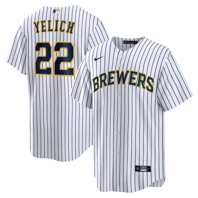 christian yelich 22 milwaukee brewers alternate player men jersey white