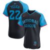 christian yelich 22 national league 2024 all star game elite player men jersey navy