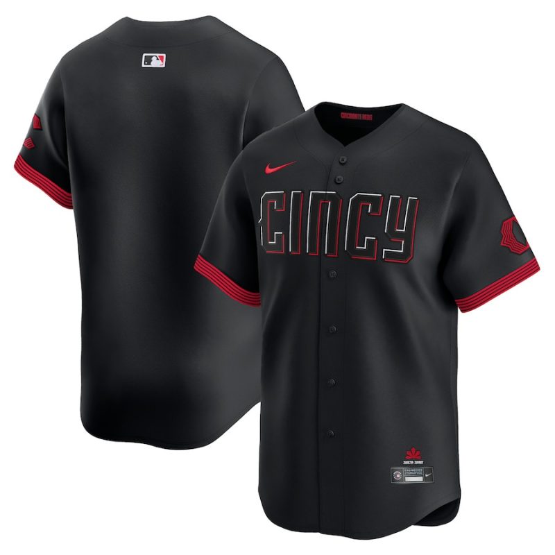 cincinnati reds city connect men jersey black