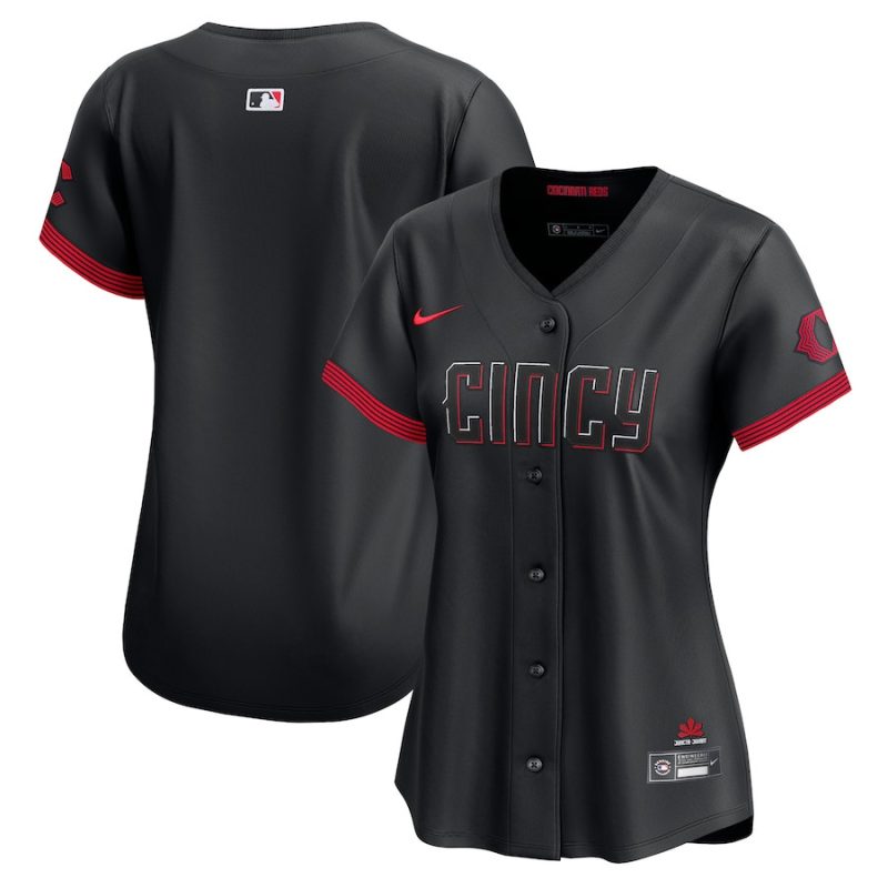 cincinnati reds city connect women jersey black