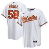 cionel perez 58 baltimore orioles home men jersey white