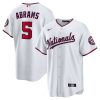 cj abrams 5 washington nationals home men jersey white