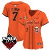 cj stroud 7 houston astros cactus jack celebrity softball game patch women jersey orange