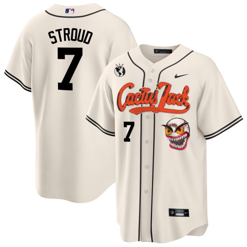 cj stroud 7 houston astros cactus jack cream jersey men