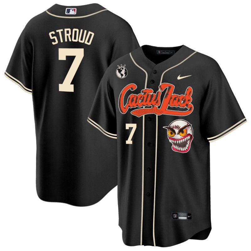 cj stroud 7 houston astros cactus jack men jersey black