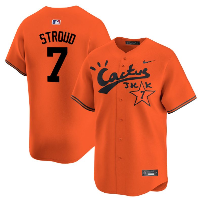 cj stroud 7 houston astros cactus jack men jersey orange