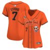 cj stroud 7 houston astros cactus jack patch women jersey orange