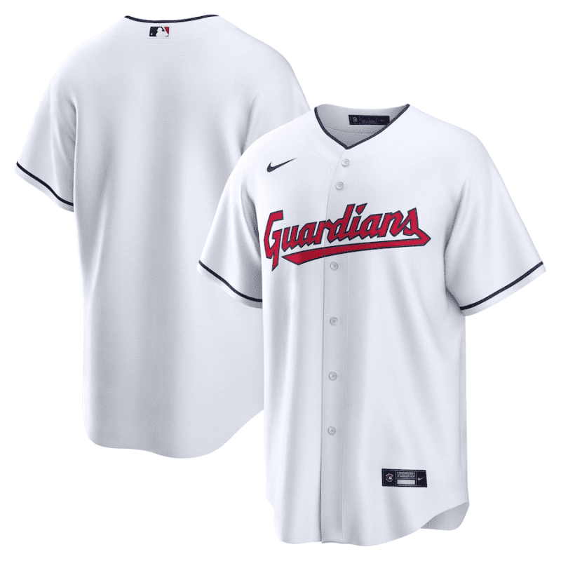 cleveland guardians home men jersey white