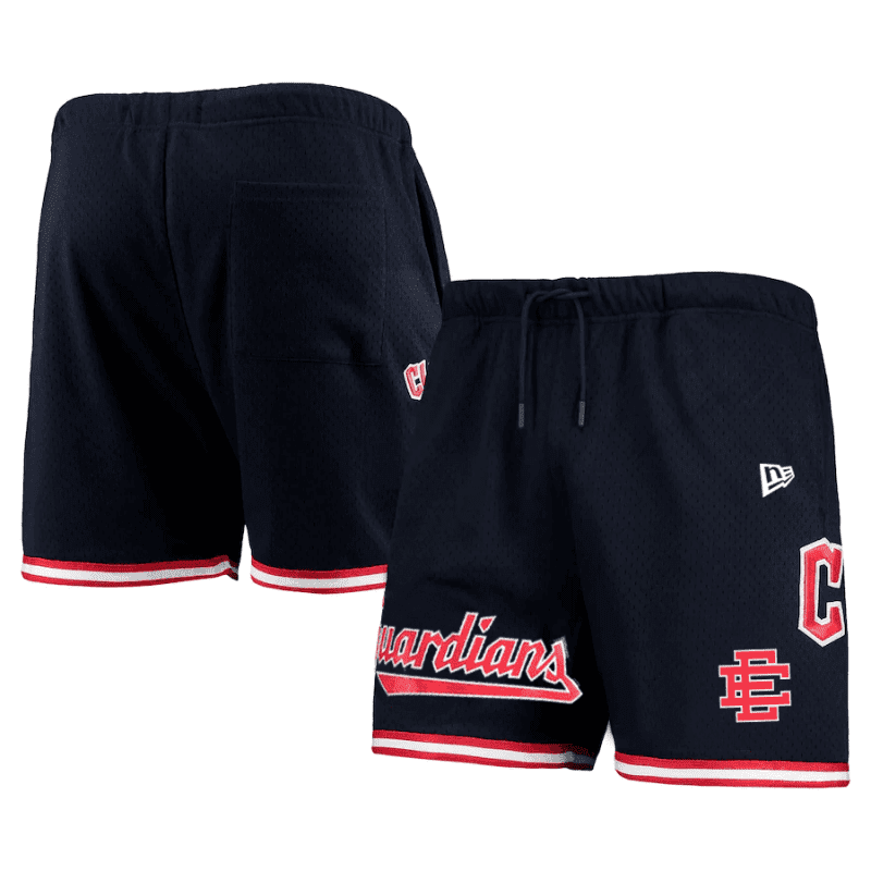 cleveland guardians team standard men mesh shorts navy