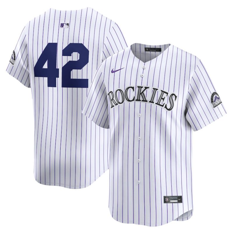 colorado rockies 2024 jackie robinson day home men limited jersey white