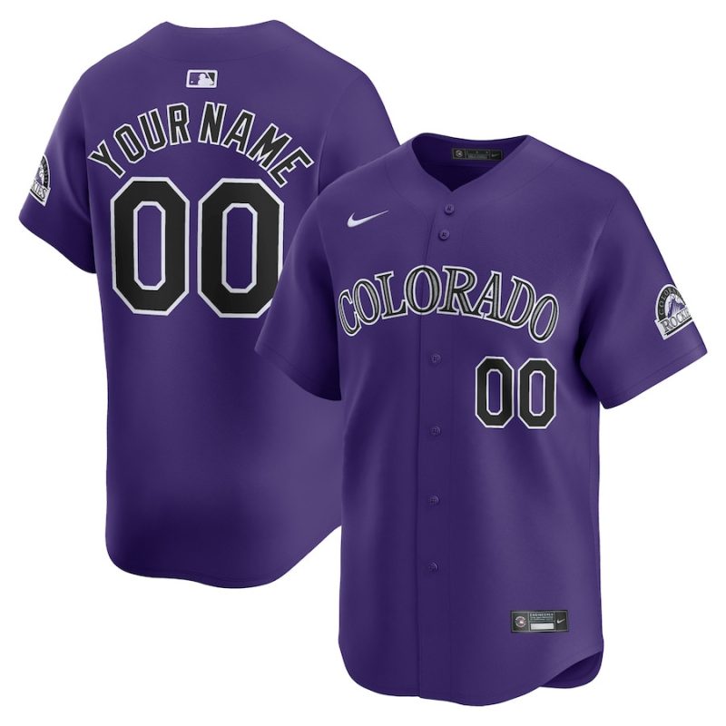 colorado rockies alternate limited custom men jersey purple