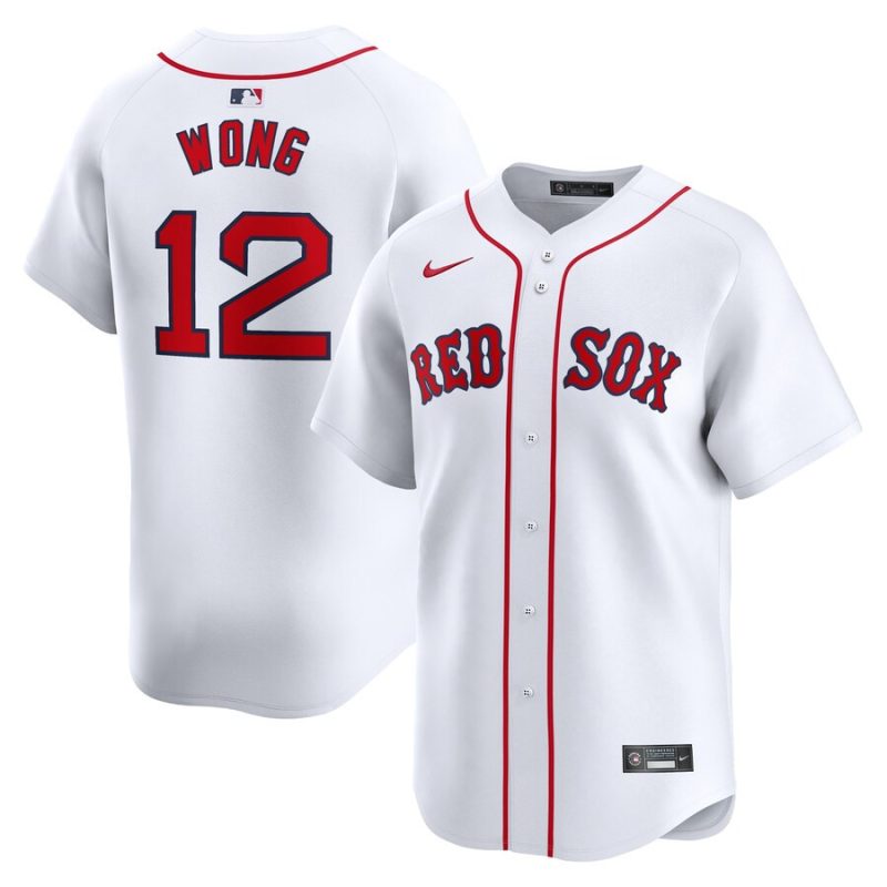 connor wong 12 boston red sox home limited men jersey white