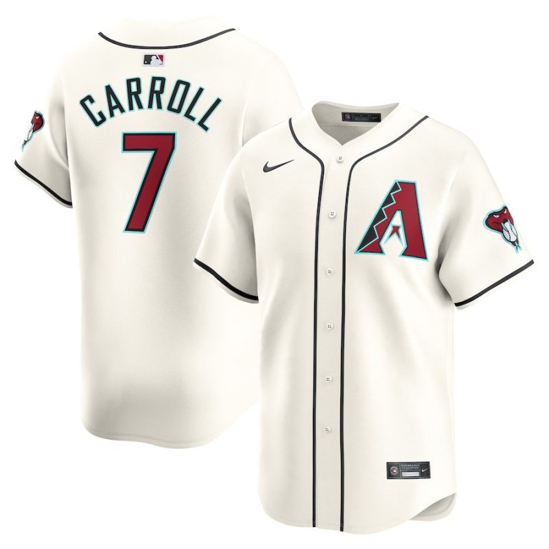 corbin carroll 7 arizona diamondbacks home limited player men jersey white