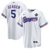 corey seager 5 texas rangers 2023 world series stitched baseball jersey white