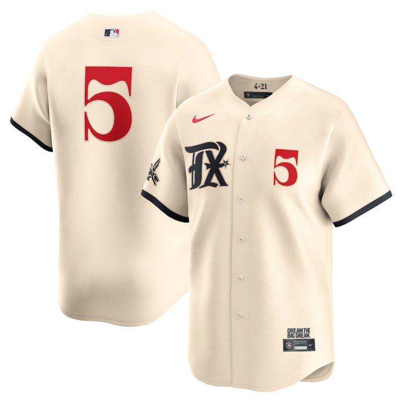 corey seager 5 texas rangers city connect limited men jersey natural