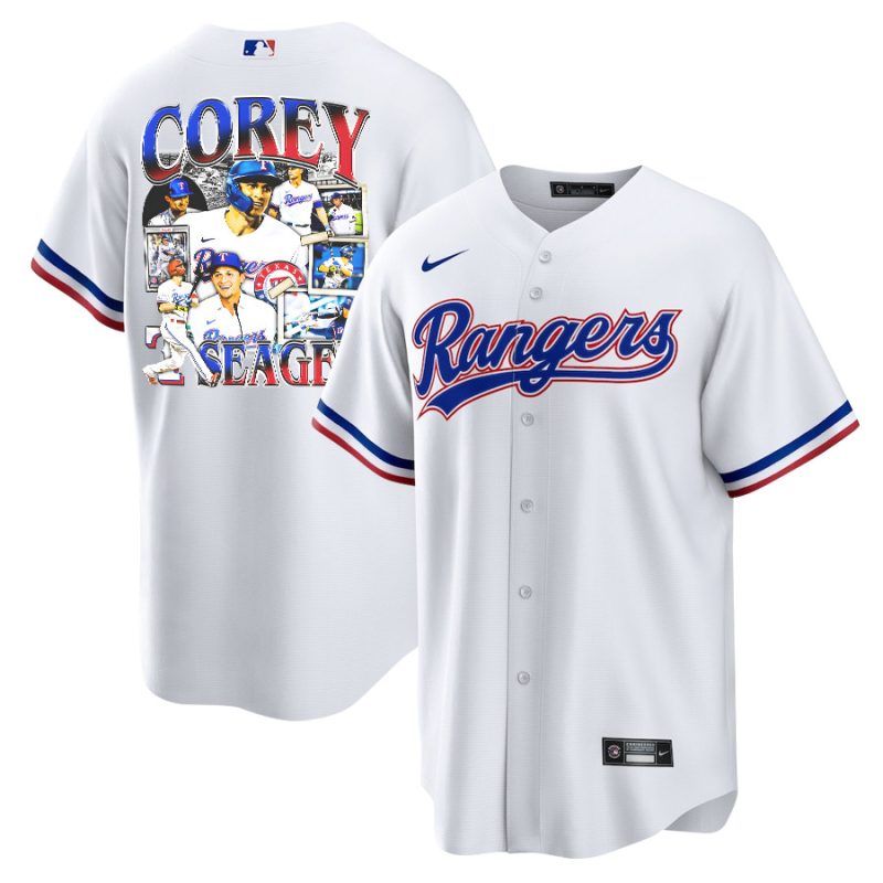 corey seager 5 texas rangers journey 2023 home player men jersey white