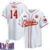 cornell powell 14 kansas city chiefs super bowl lviii baseball men jersey white