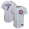 dansby swanson 7 chicago cubs home game player youth jersey white