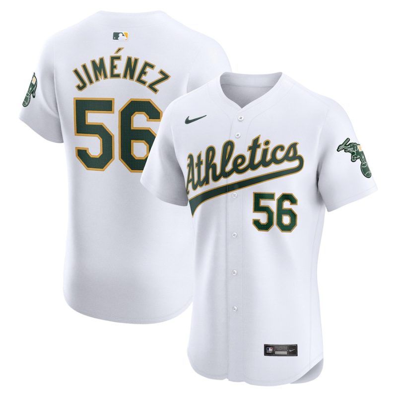 dany jimenez 56 oakland athletics home elite player men jersey white