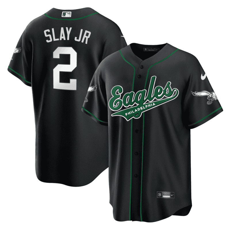 darius slay jr 2 philadelphia eagles baseball men jersey black