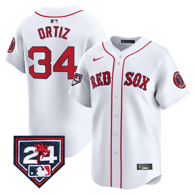 david ortiz 34 boston red sox 2024 spring training men jersey white