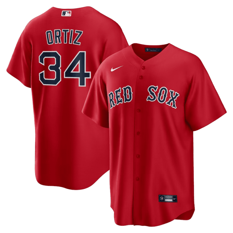 david ortiz 34 boston red sox alternate men jersey red