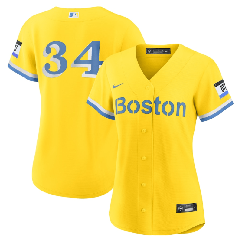 david ortiz 34 boston red sox womens city connect jersey gold