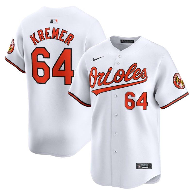 dean kremer 64 baltimore orioles home limited men jersey white