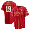 deebo samuel 19 san francisco 49ers baseball men jersey red