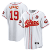 deebo samuel 19 san francisco 49ers baseball men jersey white