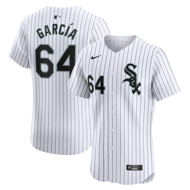 deivi garcia 64 chicago white sox home elite player men jersey white