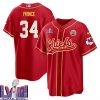 deneric prince 34 kansas city chiefs super bowl lviii baseball men jersey red