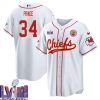 deneric prince 34 kansas city chiefs super bowl lviii baseball men jersey white