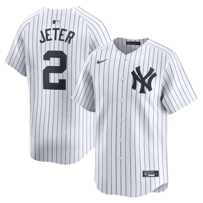 derek jeter 2 new york yankees home limited youth jersey white